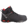 Chaussure de sécurité montante ARMADA SINGER noire et rouge vue de profil