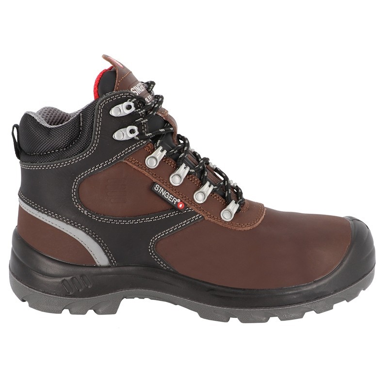 Chaussure de sécurité montante ASTRO SINGER cuir hydrofuge vue de profil