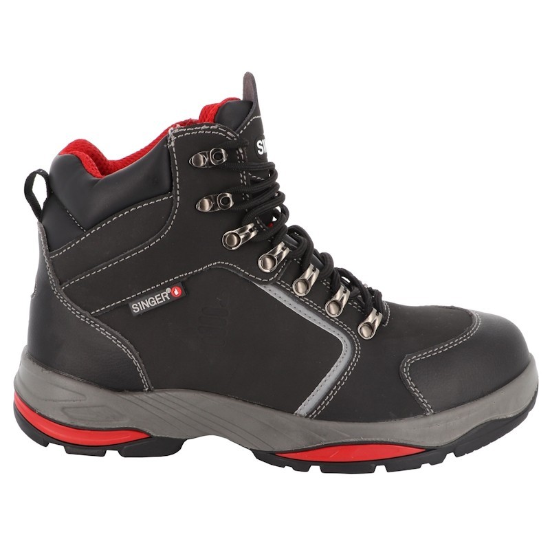 Chaussure de sécurité MILAN SINGER cuir nubuck hydrofuge vue de profil