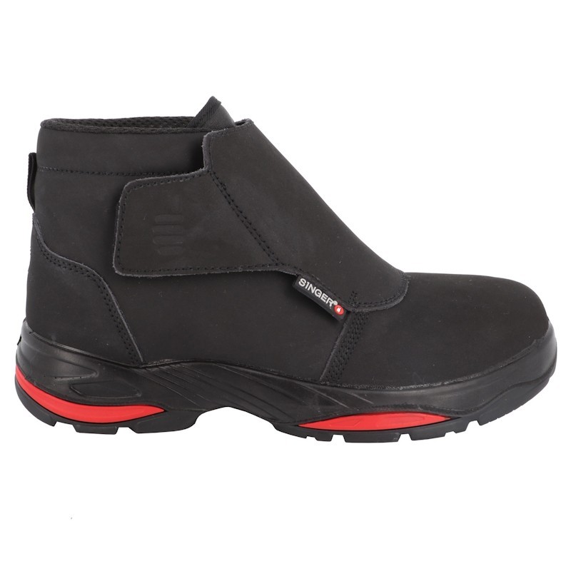 Chaussure de sécurité ETNA SINGER cuir nubuck hydrofuge vue de profil