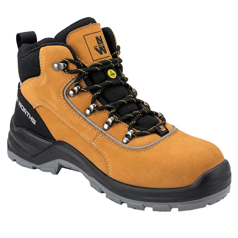 Chaussure de sécurité montante en cuir nubuck S3S FO SR RYAN NINE WORTHS