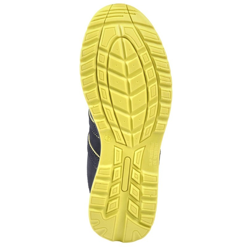 Semelle extérieure antidérapante jaune de chaussure de sécurité TYSON