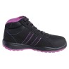 Chaussure de sécurité cuir nubuck S3 SRC ESD VENUS noir et rose