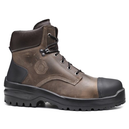 Chaussure de sécurité montante cuir pleine fleur S3L HRO HI CI SRC BISON TOP Base Protection