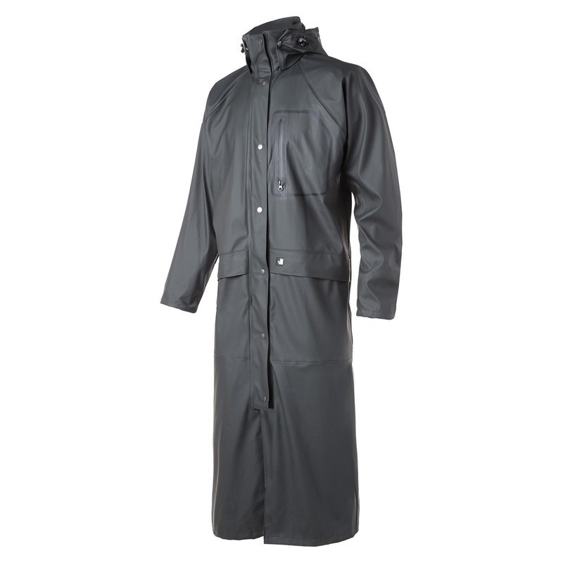 Manteau de pluie de travail OCTOPUS Nine Worths vert olive vue de trois quarts