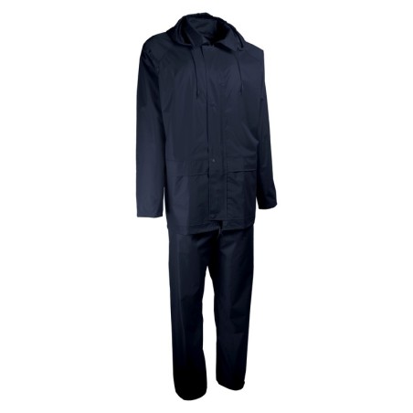 Ensemble de pluie professionnel bleu marine veste et pantalon PVC – Singer Safety VPLARMORM