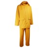 Vêtement de pluie professionnel jaune – vue de face de la veste et du pantalon Singer Safety