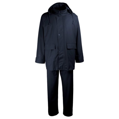 Vêtement de pluie professionnel bleu marine – vue de face de l’ensemble Singer Safety