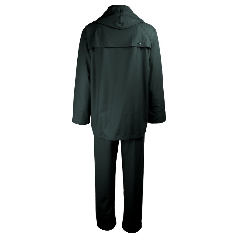 Vue arrière de l’ensemble de pluie vert veste et pantalon – Singer Safety VPLWINDY