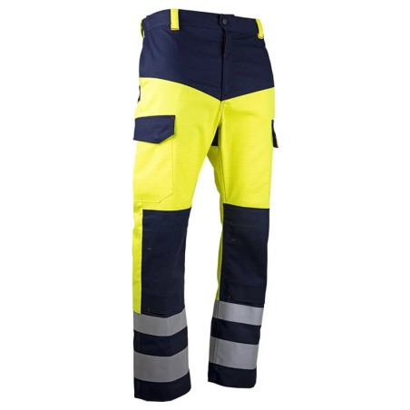 Pantalon haute visibilité multirisques RISK E3 XENON LMA jaune fluo marine