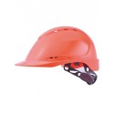 Casque de chantier orange ABS 8 points de fixation avec aération