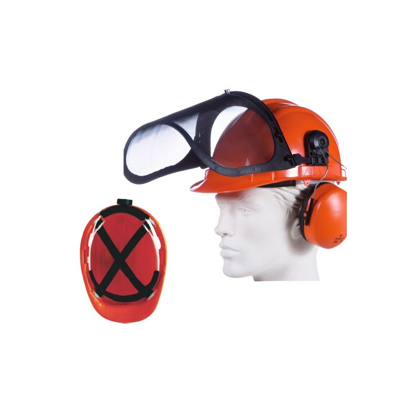 Visière de protection avec casque anti-bruit